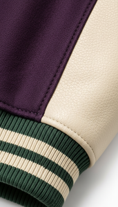 Professional American Style Quilted Lining Embroidery Patches Fashion Outerwear Oversized Hooded Winter Varsity <b>Jacket</b> Front - Product Image 4