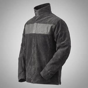 Chaqueta de Seguridad ANSI Clase 1 de Cuero Vacuno de Primera Calidad, Reflectante y de Alta Visibilidad para Trabajadores de la Construcción con Logotipo - Product Image 4