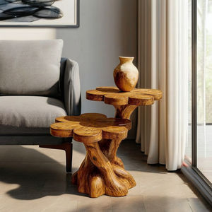 Table d'appoint en bois massif en gros, table d'appoint moderne, tabourets, décoration de salon, table sculpturale, décoration de la maison, meubles, ottomanes uniques - Product Image 4