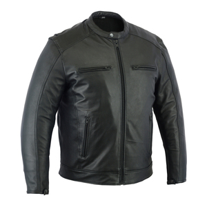 แจ็คเก็ตมอเตอร์ไซค์ทรงสลิมสไตล์เรโทรแนวสตรีทแฟชั่นสำหรับฤดูหนาว  แบบซิป แห้งเร็ว ระบายอากาศได้ดี ลายหนังแท้ สำหรับผู้ชาย - Product Image 5