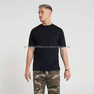 T-shirt surdimensionné personnalisé en gros à manches courtes 100 % coton respirant épais avec motif imprimé cool et épaules tombantes - Product Image 1