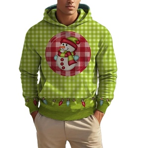 Custom Winter Wholesale Eco-Friendly Breathable Polyester/Cotton <b>Christmas</b> <b>Hoodie</b> Graphic Design Oversized Embroidered Print - Product Image 3