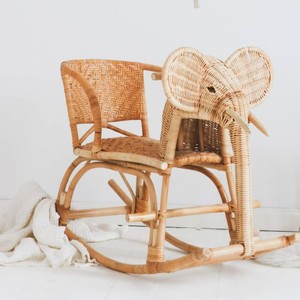 Elephant <b>rocking</b> <b>chair</b> rattan kids ride-on toys playful rocker animals direct price from factory - Product Image 6