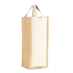 Bolsa de Yute Reutilizable para Botellas de Vino, Bolsa de Transporte para Botellas de Vino con Asa de Algodón - Product Image 4