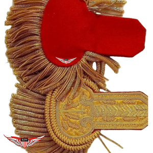 Epaulettes de Hombro Estilo Vintage con Bordado Dorado Ecológico KEW, Diseño de Lujo con Flecos, Tamaño/Color/Material Personalizables - Product Image 1
