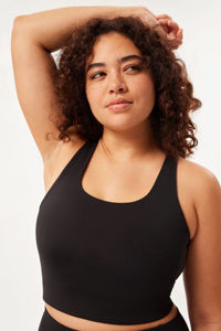 Sujetador Deportivo Negro Estilo Diseñador Paloma Racerback con Leggings de Cintura Alta, Ropa Deportiva, Sujetador de Gimnasio, Ropa de Fitness, Leggings Deportivos - Product Image 3