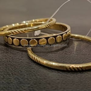 ชุดกำไลข้อมือทองเหลืองทำมือหรูหราในเมืองกำไลข้อมือปรับได้สำหรับผู้หญิงเครื่องประดับทันสมัย - Product Image 1
