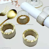 Porte-serviettes rond en résine de luxe moderne pour mariage, fête, célébration, décoration de table à manger à la maison