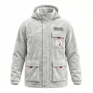 Mens Urban Camouflage Hooded Jacket Multi Pocket Streetwear Outdoor Fashion Premium Breathable Summer <b>Canvas</b> MALUZA INDUSTRIES - Product Image 1