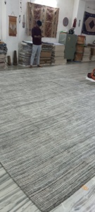 Alfombra Tejida a Mano con Hilo de PET Reciclado, Alfombra Lavable para Interiores y Exteriores, Alfombra Moderna Texturizada Ecológica para Decoración del Hogar - Product Image 5