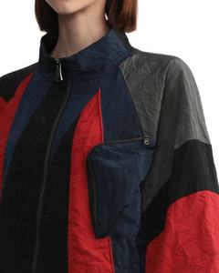 Chaqueta cortavientos de nailon de bloque de Color informal para exteriores de alta calidad chaqueta a prueba de viento transpirable de Color de retazos de calle de talla grande - Product Image 3