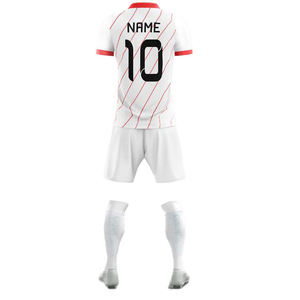 ชุดเสื้อฟุตบอลแบบระบายอากาศได้ดีสำหรับทุกเพศ รุ่นปี 2026 แบบสั่งทำพิเศษ แขนสั้นสำหรับฤดูใบไม้ผลิ ทรงเข้ารูป ผลิตจากโพลีเอสเตอร์ ชุดกีฬาสำหรับทีม - Product Image 6