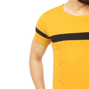 T-shirt en coton pour homme, livraison directe d'usine, logo personnalisé, manches courtes, vêtement décontracté, en vente - Product Image 3