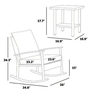 Set di Mobili da Bar Piccoli Bianchi per Cortile e Giardino - Set da 3 Pezzi - Product Image 6