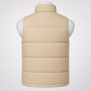 Winter 2026 Mens Canvas Casual Glossy Bubble <b>Vest</b> Waterproof Sleeveless <b>Puffer</b> <b>Jacket</b> Custom Logo Breathable Warm Lightweight - Product Image 2