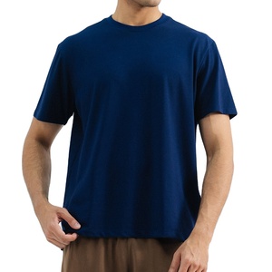 Venta al por mayor de gran tamaño Drop Shoulder Heavyweight Casual camiseta para hombres de alta calidad 100% algodón estambre tela logotipo frontal - Product Image 1