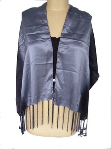 Elegante Chal Largo de Seda Satinada para Mujer, Color Sólido, Accesorio de Moda Multifuncional para Todas las Temporadas - Product Image 3