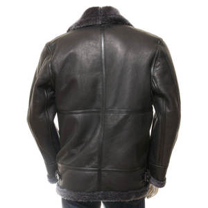 Veste d'hiver slim fit tendance pour homme, respirante, en cuir véritable, designs OEM, style streetwear - Product Image 2