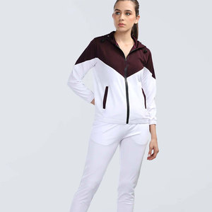 Ensemble de survêtement zippé pour femme OEM/ODM, respirant, léger, décontracté, prix de gros, taille ajustable - Product Image 5