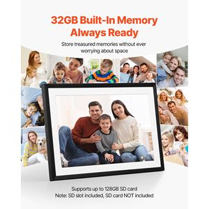 Cornice digitale da 10.1 pollici con memoria da 32GB 1280x800 HD IPS Touchscreen connettività wi-fi per la visualizzazione di foto - Product Image 3