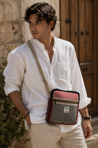 Bolso bandolera textil tejido a mano con bolsillo frontal con cierre de cremallera, correa de hombro ajustable y bolsos compactos para el día a día para mujer - Product Image 5