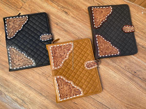 แผ่นรองเขียนเอกสารธุรกิจสำนักงานแฟ้มใส่เอกสารมีซิปโฟลเดอร์นำเสนอหนังวัว A4แฟ้มงานประชุม - Product Image 3