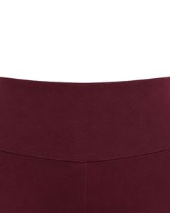 Manufacturer Custom Burgundy Women Flared Yoga Set Square Neck Sports Bra And High Waist <b>Bell</b> Bottom Leggings Gym Wear Set - Product Image 5