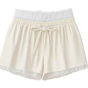 Shorts Casuales de Mujer de Alta Calidad, Tejido Acanalado con Ribete de Encaje, Cintura Elástica, Secado Rápido y Transpirables, al Mejor Precio al por Mayor - Product Image 6