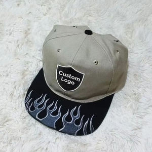 Casquettes de baseball ajustées unisexes personnalisées avec broderie 3D en relief, sportives, 100% coton, logo flamme, snapback - Product Image 2