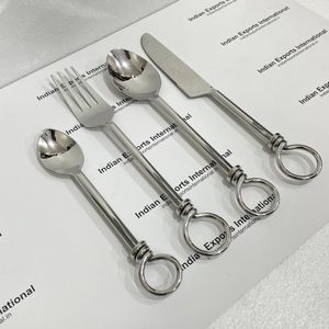 Ensemble de couverts de luxe en acier inoxydable avec cuillère/fourchette/couteau/baguettes, kit portable et léger, compatible lave-vaisselle t IEI - Product Image 6
