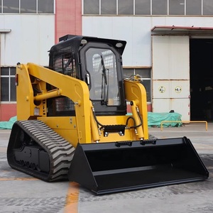 Chargeuse compacte sur chenilles avec chargeur frontal, commande hydraulique, modèles TS65 TS100, chenilles avec moteur 56KW et broyeur forestier - Product Image 1