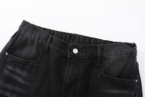 2026 Trendy Custom Best Sized Spring Autumn <b>Men</b> Straight Jeans Button Waist Wide Leg Loose Casual Denim Pants - Product Image 3