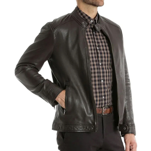Custom Made <b>Men</b> <b>Leather</b> <b>Jacket</b> Stitched Personalized Casual Wear Anti Wrinkle Breathable Comfortable <b>Leather</b> <b>Jacket</b> For Adults - Product Image 6