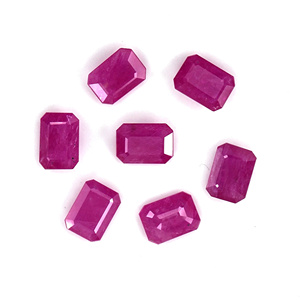 Rubis naturels non traités du Mozambique, octogones calibrés 5x7mm, pierres précieuses de rubis naturelles facettées pour la création de bijoux, prêtes à l'emploi - Product Image 5