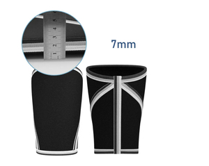 Genouillère de compression antidérapante OEM pour sport, musculation et powerlifting, 7 mm, en nylon et élasthanne, élasticité réglable - Product Image 3