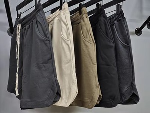 Pantalones Cortos de Felpa de Algodón Premium, Tejido Grueso, con Logotipo Personalizado por Transferencia de Calor, Estilo Urbano, para Venta al Por Mayor - Product Image 4