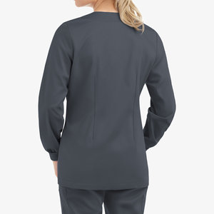 Chaquetas de Enfermería con Logotipo Personalizado, Cuello Redondo, Cierre de Broches, Puños Acanalados, Bolsillos Delanteros, Precio al por Mayor, Chaquetas de Enfermería Elegantes OEM - Product Image 2