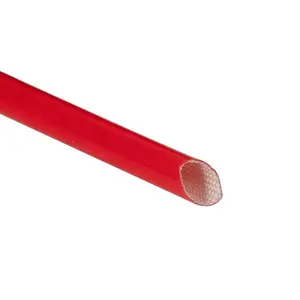 UL Certificated High Quality Manufacturer of Red Insulation Silicone Fiberglass Sleeve