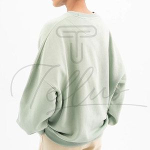 เสื้อสเวตเชิ้ตคอกลมไซส์ใหญ่สำหรับผู้หญิง สีดำล้วน ถักทอ แขนยาว สวมใส่สบายๆ ในฤดูใบไม้ร่วง เสื้อสเวตเชิ้ตโอเวอร์ไซส์สำหรับผู้หญิง - Product Image 6