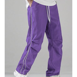 Pantalones Deportivos de Nylon para Hombre, Diseño OEM/ODM de Lujo, Corte Ancho, Cintura Alta, Holgados, Impermeables, Estilo Baggy, para Gimnasio - Product Image 3
