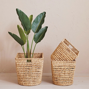 Weaving garden decor pot planters water hyacinth plant pots natural material planter <b>basket</b> - Product Image 6