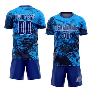 ชุดกีฬาฟุตบอลแบบแห้งเร็วชุดเสื้อฟุตบอลคุณภาพสูงชุดเสื้อเจอร์ซีย์ฟุตบอลแบบฝรั่งเศสโลโก้ตามสั่ง - Product Image 1