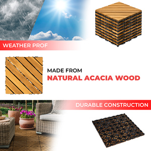 GWV-6060SVN Carrelage carré antidérapant en bois massif, design moderne, article très populaire pour l'extérieur, balcon/entrée, sol antibactérien - Product Image 5