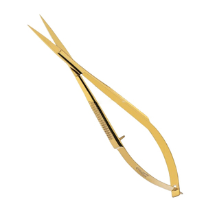 Tijeras de Acero Inoxidable Curvas Extra Afiladas Personalizadas para Extensión de Pestañas y Cejas, Tijeras de Resorte para Cutículas, para Diestros, Duraderas - Product Image 1