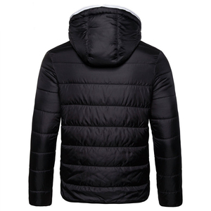 GENERSA SPORTS <b>Men's</b> Winter Bomber Quilted <b>Jacket</b> Plus Size Thick <b>Smart</b> Casual Hooded Stand Collar Front Logo Waterproof - Product Image 5