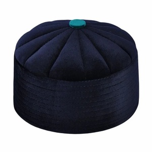 Muslim Breathable Eco-Friendly OEM Service Wholesale Muslims <b>Hats</b> <b>Cap</b> Topi Kufi <b>Hat</b> Solid Color Ramzan Prayer <b>Caps</b> Cashmere <b>Cap</b> - Product Image 4