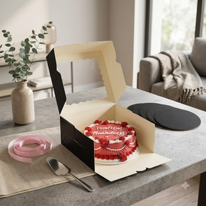 Boîte à gâteau en carton verni recyclable auto-élevable du Vietnam, emballage personnalisé pour boulangerie, best-seller - Product Image 5