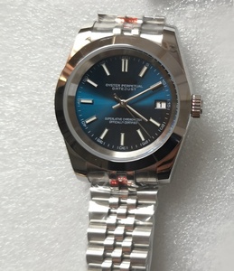 Montre unisexe Hercules avec logo S, mouvement Seiko NH35, montre Datejusts pour homme, version haut de gamme, bracelet Jubilee bleu marine, montre personnalisée avec logo S - Product Image 1