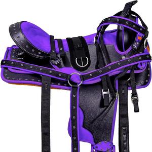 Silla de Montar Sintética Premium Optimizada para Carreras de Barriles Rodeo Trail, Duradera y Cómoda, Estilo Western - Product Image 1