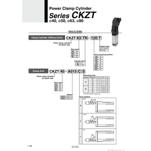 Pièces pneumatiques de bras de serrage de CKZT50-A015CS pneumatique SMC - Product Image 1
